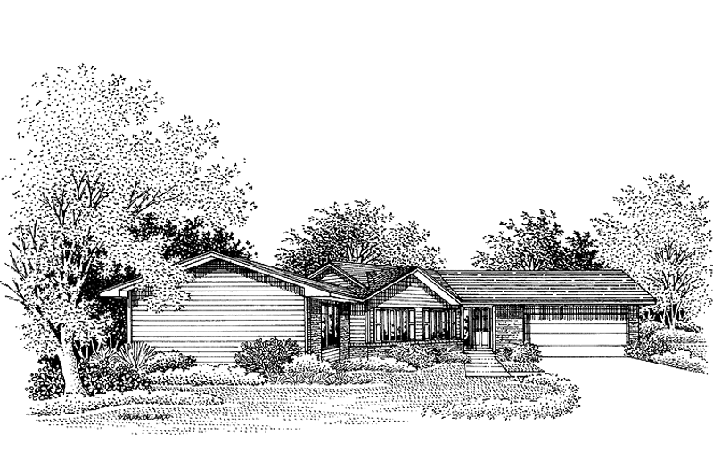 Dream House Plan - Ranch Exterior - Front Elevation Plan #320-969