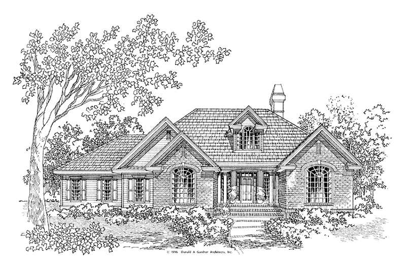 House Blueprint - Ranch Exterior - Front Elevation Plan #929-264