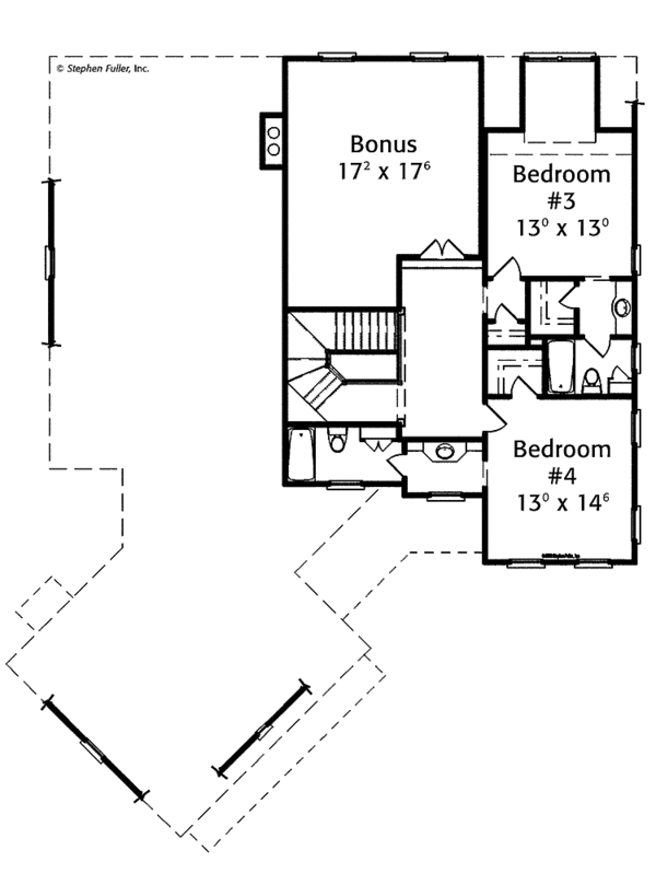 Home Plan - Colonial Floor Plan - Upper Floor Plan #429-354