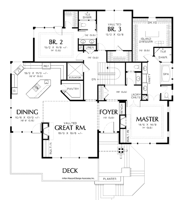Home Plan - Craftsman Floor Plan - Main Floor Plan #48-862