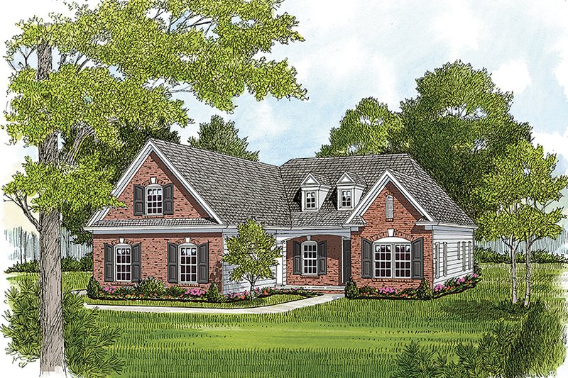 Dream House Plan - Exterior - Front Elevation 3 for Colonial House Plan #453-629 - 4 bed, 2 bath