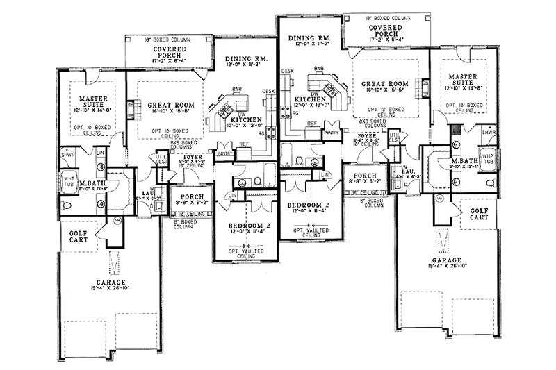 Dream House Plan - Floor Plan - Main Floor for Country House Plan #17-2783 - 4 bed, 4 bath