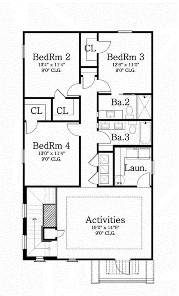 House Design - Mediterranean Floor Plan - Upper Floor Plan #1058-78