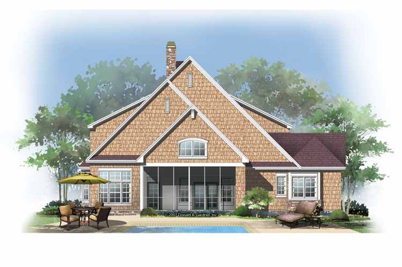 Home Plan - Exterior - Rear Elevation 1 for Craftsman House Plan #929-871 - 5 bed, 4 bath
