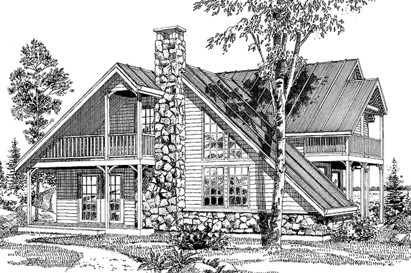 Dream House Plan - Exterior - Front Elevation 3 for Country House Plan #47-738 - 3 bed, 2.5 bath