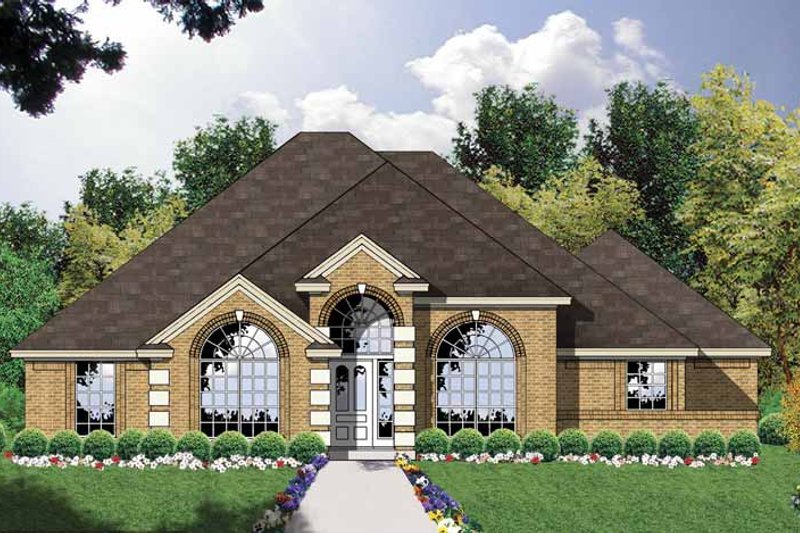 Architectural House Design - Ranch Exterior - Front Elevation Plan #40-442