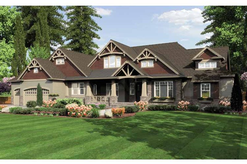 Dream House Plan - Exterior - Front Elevation 3 for Craftsman House Plan #132-549 - 3 bed, 3 bath
