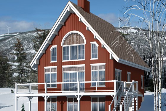 Exterior - Front Elevation 3 for European House Plan #23-2488 - 5 bed, 3 bath