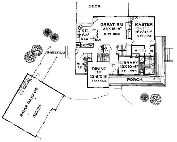 Home Plan - Country Floor Plan - Main Floor Plan #3-259