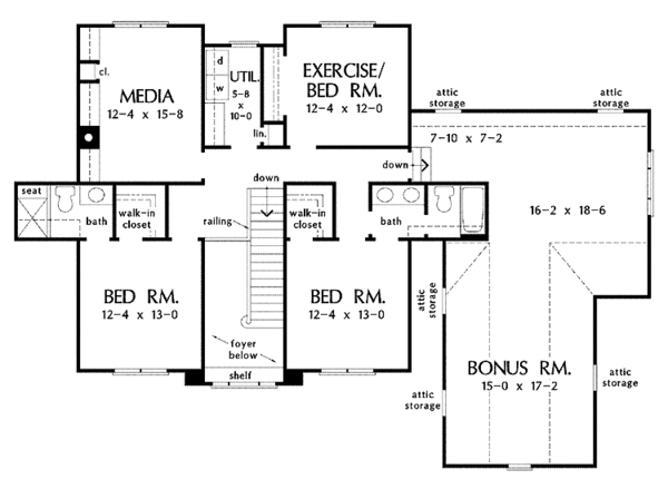 Dream House Plan - Country Floor Plan - Upper Floor Plan #929-831