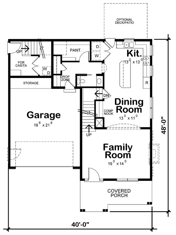 Dream House Plan - Craftsman Floor Plan - Main Floor Plan #20-2326