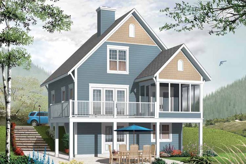 Dream House Plan - Exterior - Front Elevation 3 for European House Plan #23-2486 - 3 bed, 2.5 bath