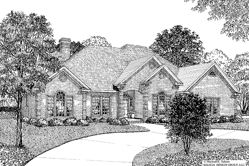 Dream House Plan - Exterior - Front Elevation 3 for European House Plan #17-2732 - 3 bed, 2 bath