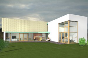 Exterior - Rear Elevation for Modern House Plan #520-1 - 4 bed, 3 bath