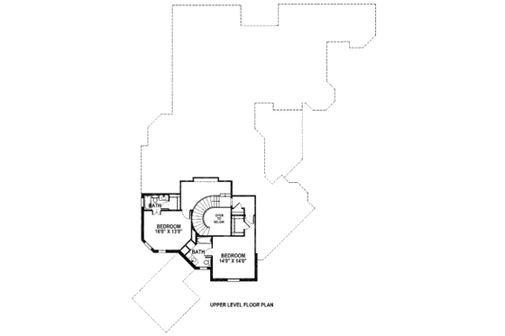 Floor Plan - Upper Floor for European House Plan #141-268 - 4 bed, 4.5 bath