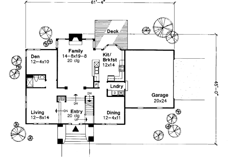 Architectural House Design - Floor Plan - Main Floor for Classical House Plan #320-584 - 3 bed, 3 bath