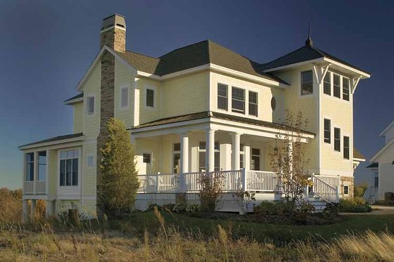 Exterior - Rear Elevation for Country House Plan #928-98 - 4 bed, 3.5 bath