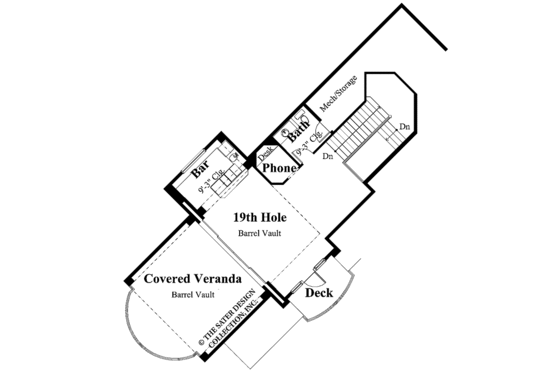 Floor Plan - Upper Floor for Mediterranean House Plan #930-319 - 3 bed, 4.5 bath