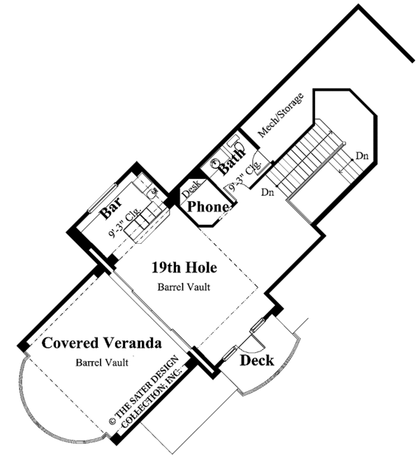 House Blueprint - Mediterranean Floor Plan - Upper Floor Plan #930-319