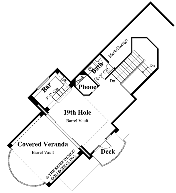 Mediterranean Floor Plan - Upper Floor Plan #930-319