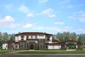 Mediterranean Exterior - Front Elevation Plan #1058-151