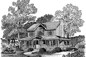 House Design - Exterior - Front Elevation for Victorian House Plan #1016-53 - 3 bed, 2.5 bath