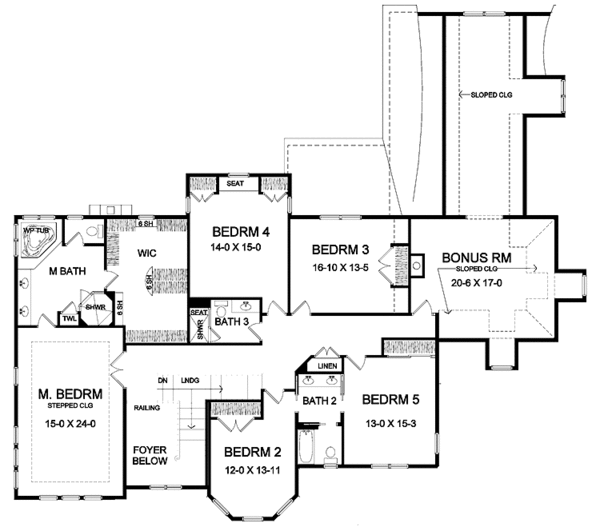 Dream House Plan - Country Floor Plan - Upper Floor Plan #328-369