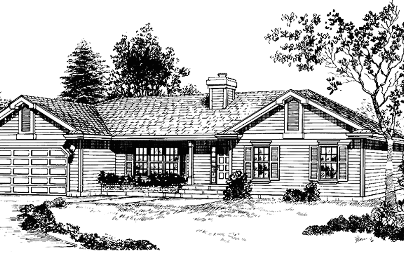 Architectural House Design - Country Exterior - Front Elevation Plan #47-759