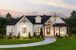 Ranch Exterior - Front Elevation Plan #54-565