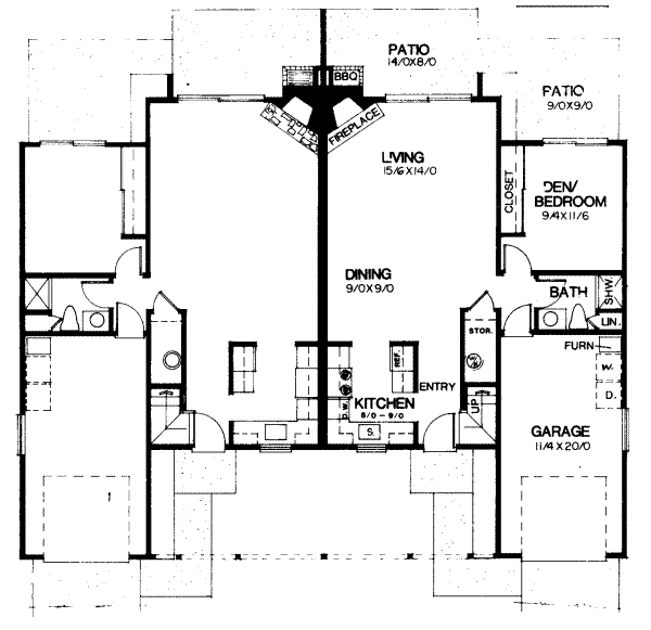 Traditional Floor Plan - Main Floor Plan #303-249