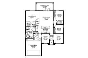 Floor Plan - Main Floor for Mediterranean House Plan #1058-116 - 3 bed, 2 bath