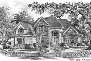 Country Exterior - Front Elevation Plan #929-548
