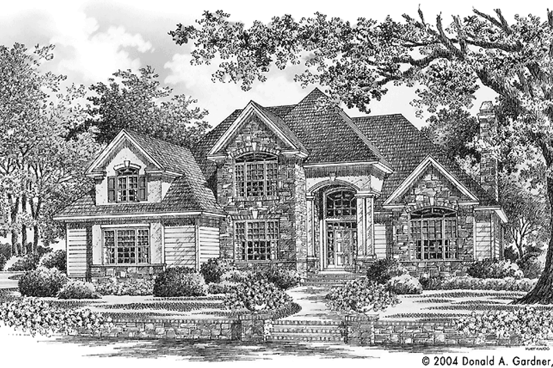 House Blueprint - Country Exterior - Front Elevation Plan #929-548