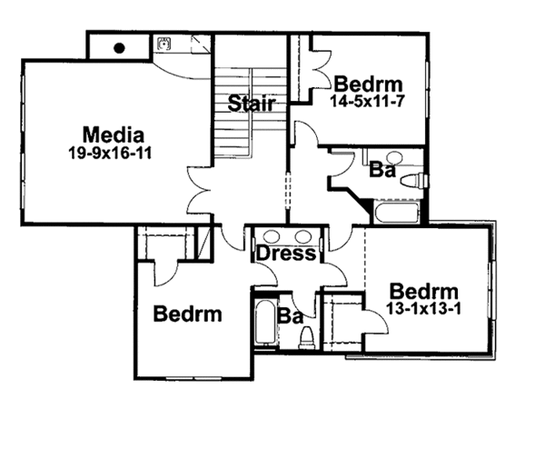 House Plan Design - Country Floor Plan - Upper Floor Plan #120-221