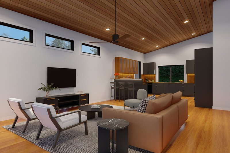 House Plan Design - Interior - Family Room 1 for Modern House Plan #923-376 - 3 bed, 2 bath