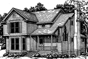 Exterior - Front Elevation 3 for Craftsman House Plan #30-276 - 3 bed, 3 bath