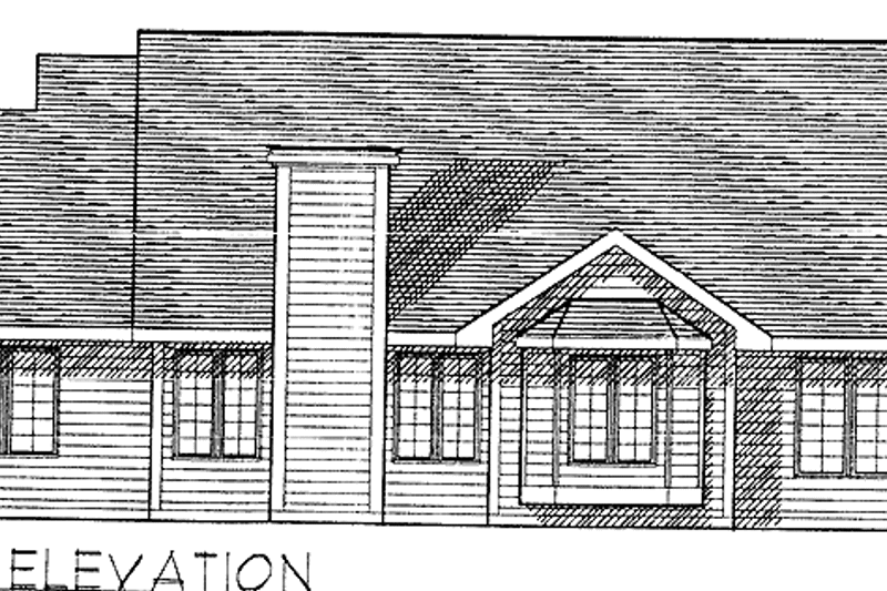 Home Plan - Exterior - Rear Elevation for Ranch House Plan #70-1319 - 3 bed, 2 bath
