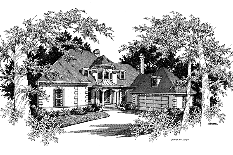 Dream House Plan - Mediterranean Exterior - Front Elevation Plan #952-80