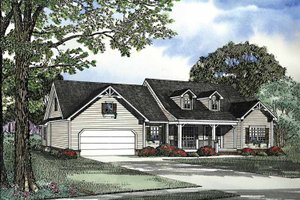 Country Exterior - Front Elevation Plan #17-3246