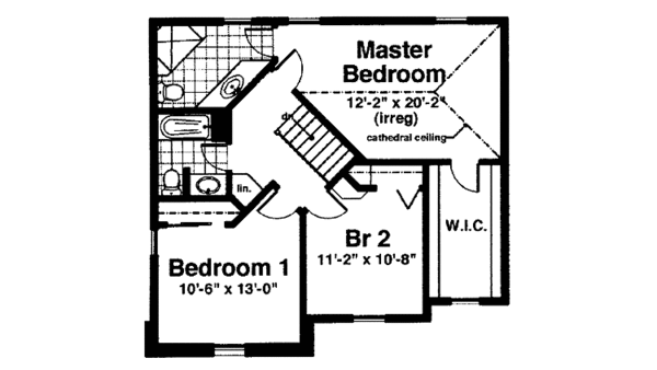 Architectural House Design - Prairie Floor Plan - Upper Floor Plan #965-10