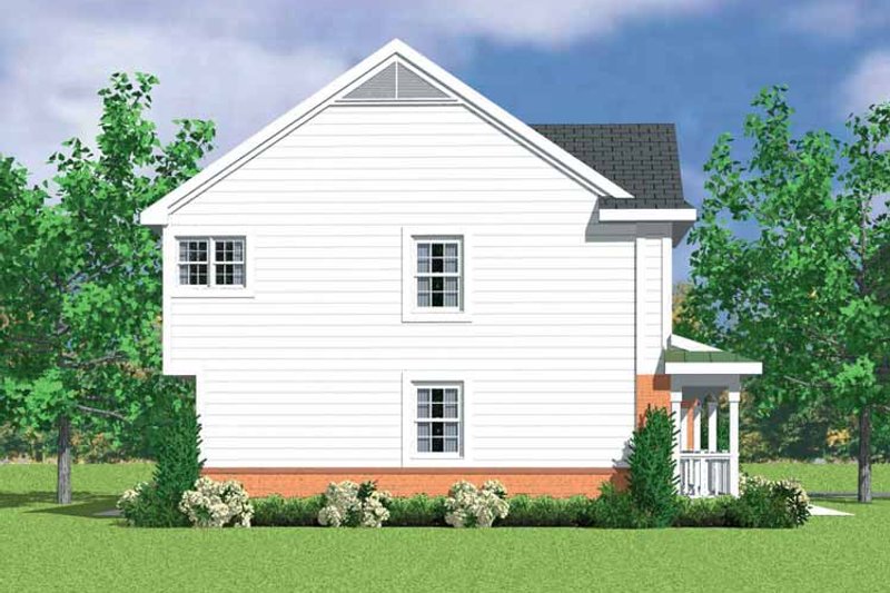 Home Plan - Exterior - Other Elevation 1 for Colonial House Plan #72-1112 - 4 bed, 2 bath
