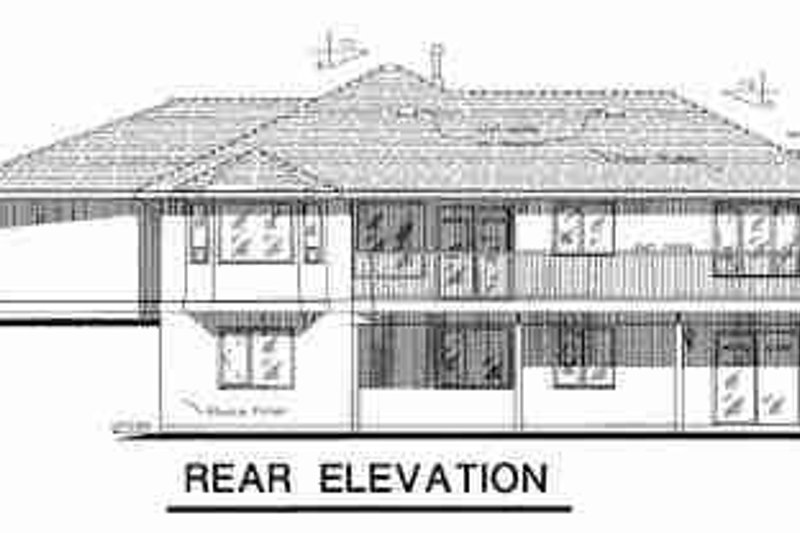 Dream House Plan - Exterior - Rear Elevation for European House Plan #18-9246 - 3 bed, 2 bath