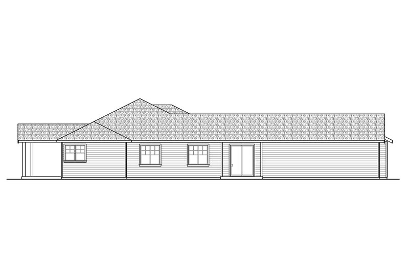 Architectural House Design - Exterior - Other Elevation for Craftsman House Plan #124-1349 - 4 bed, 3.5 bath
