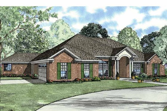 Exterior - Front Elevation 3 for Classical House Plan #17-2770 - 4 bed, 3 bath