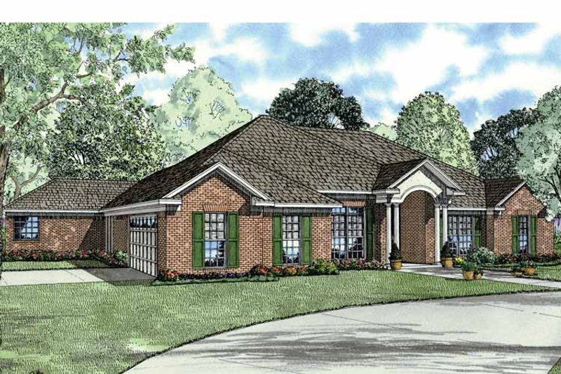 Home Plan - Exterior - Front Elevation 3 for Classical House Plan #17-2770 - 4 bed, 3 bath