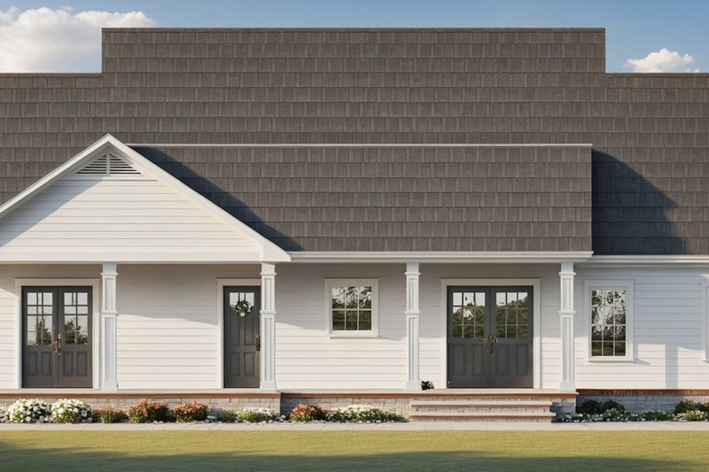 House Design - Exterior - Rear Elevation for Country House Plan #21-505 - 3 bed, 2 bath