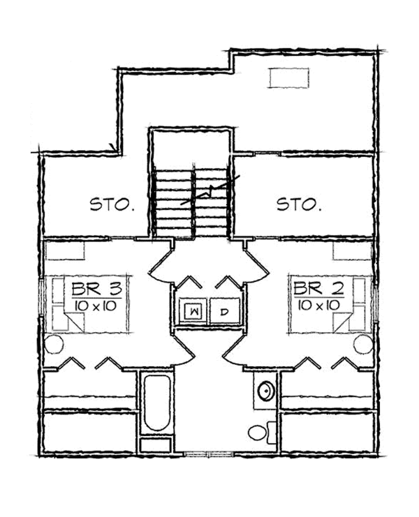 House Plan Design - Craftsman Floor Plan - Upper Floor Plan #936-15