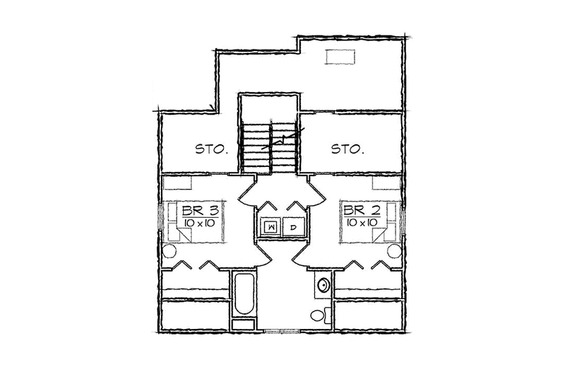 Home Plan - Floor Plan - Upper Floor for Craftsman House Plan #936-15 - 3 bed, 2 bath