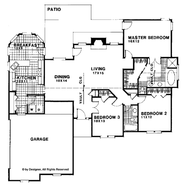 Architectural House Design - Ranch Floor Plan - Main Floor Plan #56-650