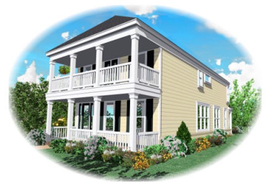 Exterior - Front Elevation for Beach House Plan #81-13679 - 3 bed, 2.5 bath